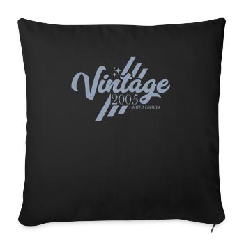 Millésime 2005 Anniversaire Dictons - Housse de coussin décorative 45 x 45 cm - noir - Devant