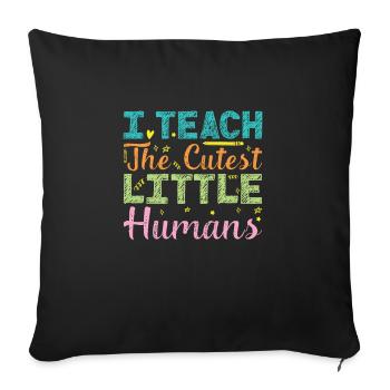 Enseignante éducatrice en éducation de la petite enfance - Housse de coussin décorative 45 x 45 cm - noir - Devant
