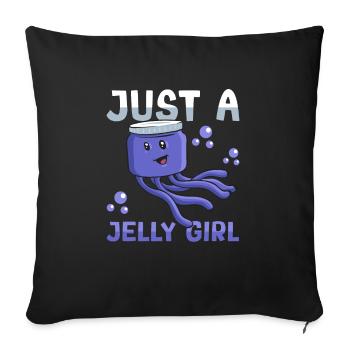 Jellyfish Marine Diving Jellyfish - Sofa pillowcase 17,3'' x 17,3'' (45 x 45 cm) - black - Front