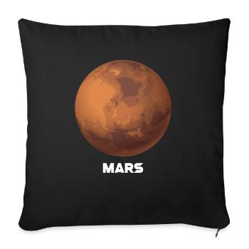 Mars - Sofa pillowcase 17,3'' x 17,3'' (45 x 45 cm) - black - Front