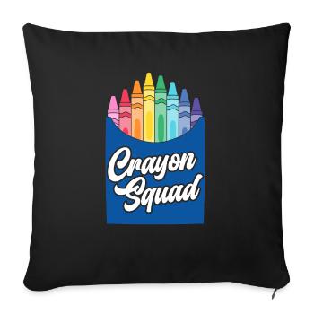 Buntstift Liebhaber Färbung Künstlerische Zeichnung Farbe - Sofakissenbezug 45 x 45 cm - Schwarz - Vorne