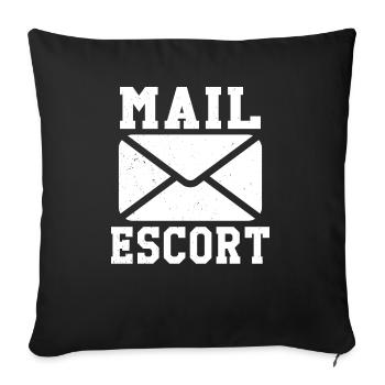 Postman Postal service provider Postman - Sofa pillowcase 17,3'' x 17,3'' (45 x 45 cm) - black - Front