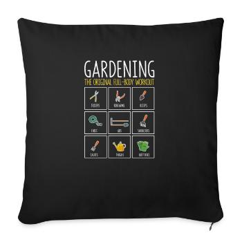Gardening The Original Full Body Workout Funny - Sofa pillowcase 17,3'' x 17,3'' (45 x 45 cm) - black - Front