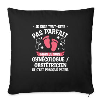 Je Suis Peut-Etre Pas Parfait Mais Je Suis - Housse de coussin décorative 45 x 45 cm - noir - Devant