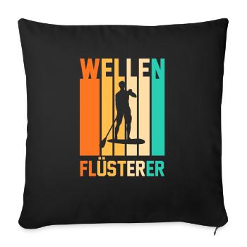 Stand Up Paddeling - Sofakissenbezug 45 x 45 cm - Schwarz - Vorne