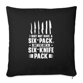 Knife Collector Knives Collecting - Sofa pillowcase 17,3'' x 17,3'' (45 x 45 cm) - black - Front