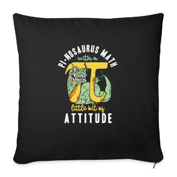 Pi-nosaurus math avec un peu de posture - Housse de coussin décorative 45 x 45 cm - noir - Devant