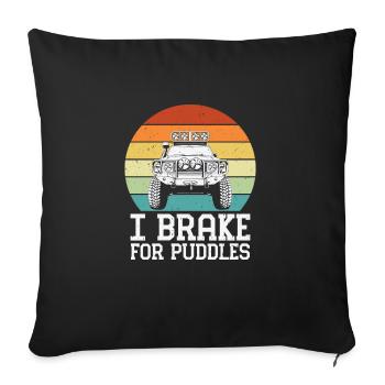 Off Road 4X4 Wheeler Offroading Dirt Mudding - Housse de coussin décorative 45 x 45 cm - noir - Devant