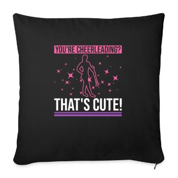 Baton Twirler Design Für Majorette Cheerleader - Sofa pillowcase 17,3'' x 17,3'' (45 x 45 cm) - black - Front