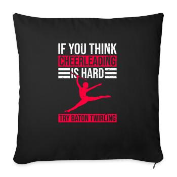 Gymnastik-design Für Baton Twirler - Sofa pillowcase 17,3'' x 17,3'' (45 x 45 cm) - black - Front