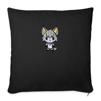 Wolf Wolfhound Vampire Emo - Housse de coussin décorative 45 x 45 cm - noir - Devant