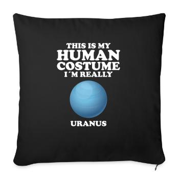 Uranus - Housse de coussin décorative 45 x 45 cm - noir - Devant