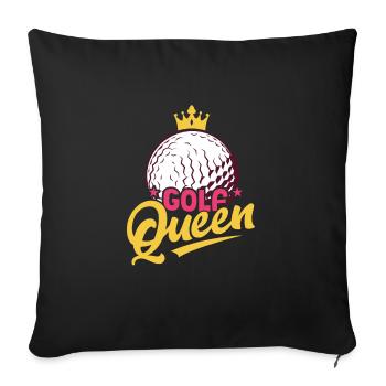Golf Queen Golfing Par Tee - Sofa pillowcase 17,3'' x 17,3'' (45 x 45 cm) - black - Front