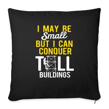 Cell Tower Climber Climbing Technician - Sofa pillowcase 17,3'' x 17,3'' (45 x 45 cm) - black - Front