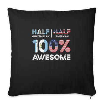 Né Guatemala Guatemala Américains États-Unis - Housse de coussin décorative 45 x 45 cm - noir - Devant
