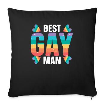 Gay Rights Rainbow Pride Month LGBTQ Gay Pride - Sofa pillowcase 17,3'' x 17,3'' (45 x 45 cm) - black - Front