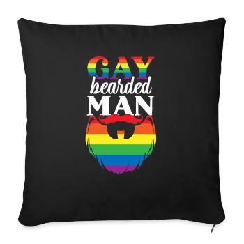 Gay Rights Rainbow Pride Month LGBTQ Gay Pride - Sofa pillowcase 17,3'' x 17,3'' (45 x 45 cm) - black - Front