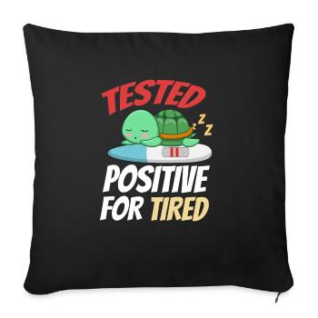 Cadeau doux pour dormir - Housse de coussin décorative 45 x 45 cm - noir - Devant