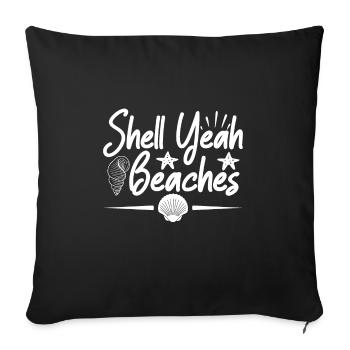 Shell Sea Turtle Lovers Beaches - Sofa pillowcase 17,3'' x 17,3'' (45 x 45 cm) - black - Front