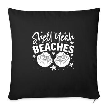 Shell Sea Turtle Lovers Beaches - Sofa pillowcase 17,3'' x 17,3'' (45 x 45 cm) - black - Front