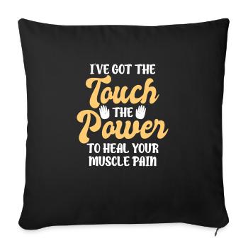 Massagetherapeutin Therapie lizenzierter Masseur - Sofakissenbezug 45 x 45 cm - Schwarz - Vorne