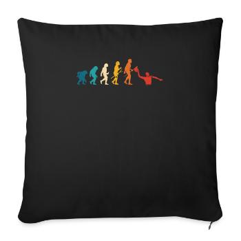 Water polo goalkeeper development of man sport - Sofa pillowcase 17,3'' x 17,3'' (45 x 45 cm) - black - Front