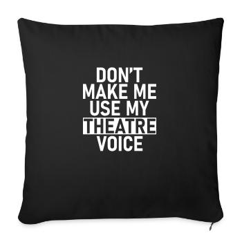 Acteur de théâtre Broadway Drame musical Geek - Housse de coussin décorative 45 x 45 cm - noir - Devant