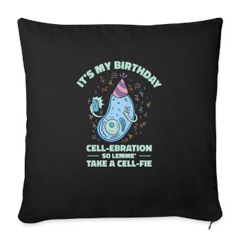 Science Theme Birthday Party Chemistry Scientist - Sofa pillowcase 17,3'' x 17,3'' (45 x 45 cm) - black - Front