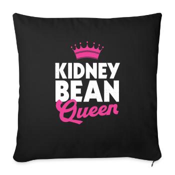Kidney Beans - Sofa pillowcase 17,3'' x 17,3'' (45 x 45 cm) - black - Front