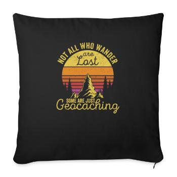 Nicht alle, die wandern, verirren sich Funny - Sofakissenbezug 45 x 45 cm - Schwarz - Vorne