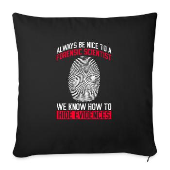 Forensic Analyst Design Für Forensiker - Sofa pillowcase 17,3'' x 17,3'' (45 x 45 cm) - black - Front