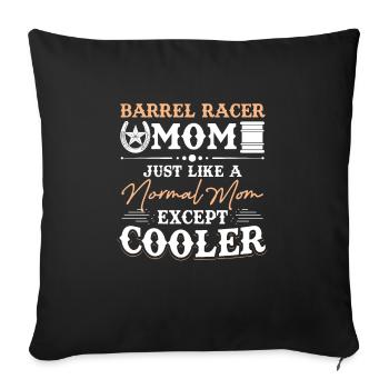 Rodeo Event Barrel Racing Women comme une normale - Housse de coussin décorative 45 x 45 cm - noir - Devant