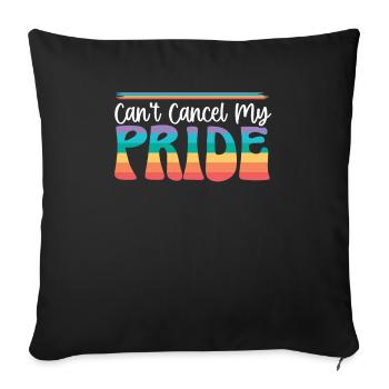 Je ne peux pas annuler mon mois arc-en-ciel de la fierté LGBTQ Gay - Housse de coussin décorative 45 x 45 cm - noir - Devant