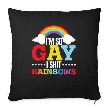 Gay Rights Rainbow Pride Month LGBTQ Gay Pride - Sofa pillowcase 17,3'' x 17,3'' (45 x 45 cm) - black - Front