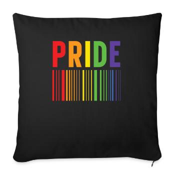 Gay Rights Rainbow Pride Month LGBTQ Pride Parade - Sofa pillowcase 17,3'' x 17,3'' (45 x 45 cm) - black - Front