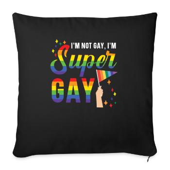 Gay Rights Rainbow Pride Month LGBTQ Pride Parade - Sofa pillowcase 17,3'' x 17,3'' (45 x 45 cm) - black - Front