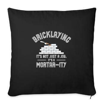 Bricklayer Brick Mason Masonry - Sofa pillowcase 17,3'' x 17,3'' (45 x 45 cm) - black - Front