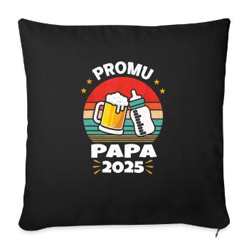 Promoted to Future Dad 2025 - Sofa pillowcase 17,3'' x 17,3'' (45 x 45 cm) - black - Front