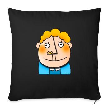 Petite princesse - Housse de coussin décorative 45 x 45 cm - noir - Devant