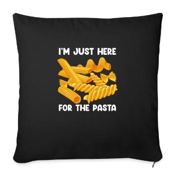 Funny Pasta Noodle Lover - Sofa pillowcase 17,3'' x 17,3'' (45 x 45 cm) - black - Front