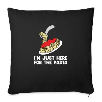 Funny Pasta Saying Food Pasta Lovers - Sofa pillowcase 17,3'' x 17,3'' (45 x 45 cm) - black - Front