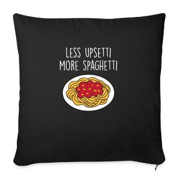 Funny Pasta Saying Food Pasta Lovers - Sofa pillowcase 17,3'' x 17,3'' (45 x 45 cm) - black - Front