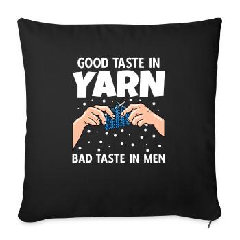 Crochet Bon Goût Dans Fil Mauvais Goût Chez Les Hommes - Housse de coussin décorative 45 x 45 cm - noir - Devant