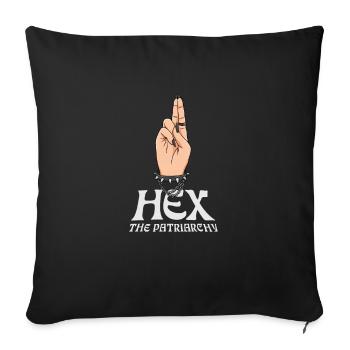 Le féminisme envoûte le patriarcat de manière féministe - Housse de coussin décorative 45 x 45 cm - noir - Devant
