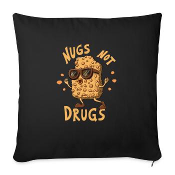 Nugs Not Drugs Chicken Nuggets - Housse de coussin décorative 45 x 45 cm - noir - Devant