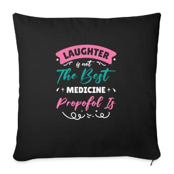 Anesthesia Anesthesiologist Nurse Anesthesiology - Sofa pillowcase 17,3'' x 17,3'' (45 x 45 cm) - black - Front