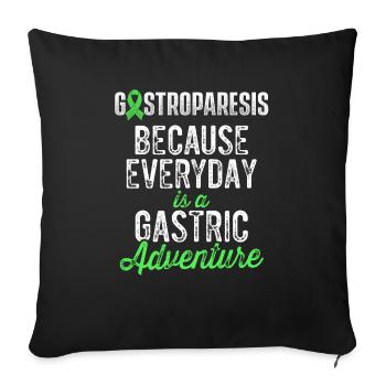 Gastroparesis Awareness Warrior Survivor - Sofakissenbezug 45 x 45 cm - Schwarz - Vorne