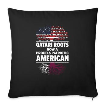Born Qatari Qatar American USA Citizenship - Sofa pillowcase 17,3'' x 17,3'' (45 x 45 cm) - black - Front