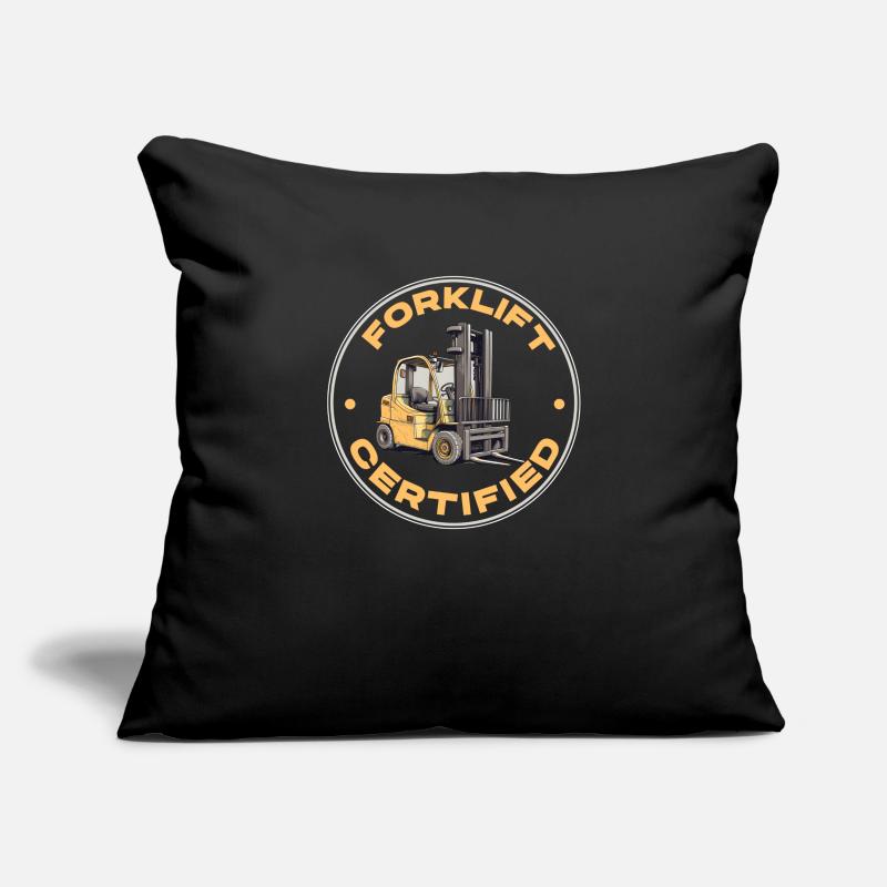 Certified forklift driver competence Sofa pillowcase 17,3'' x 17,3'' (45 x 45 cm)