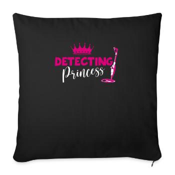 Detect Princess Metal Detector Relics - Sofa pillowcase 17,3'' x 17,3'' (45 x 45 cm) - black - Front